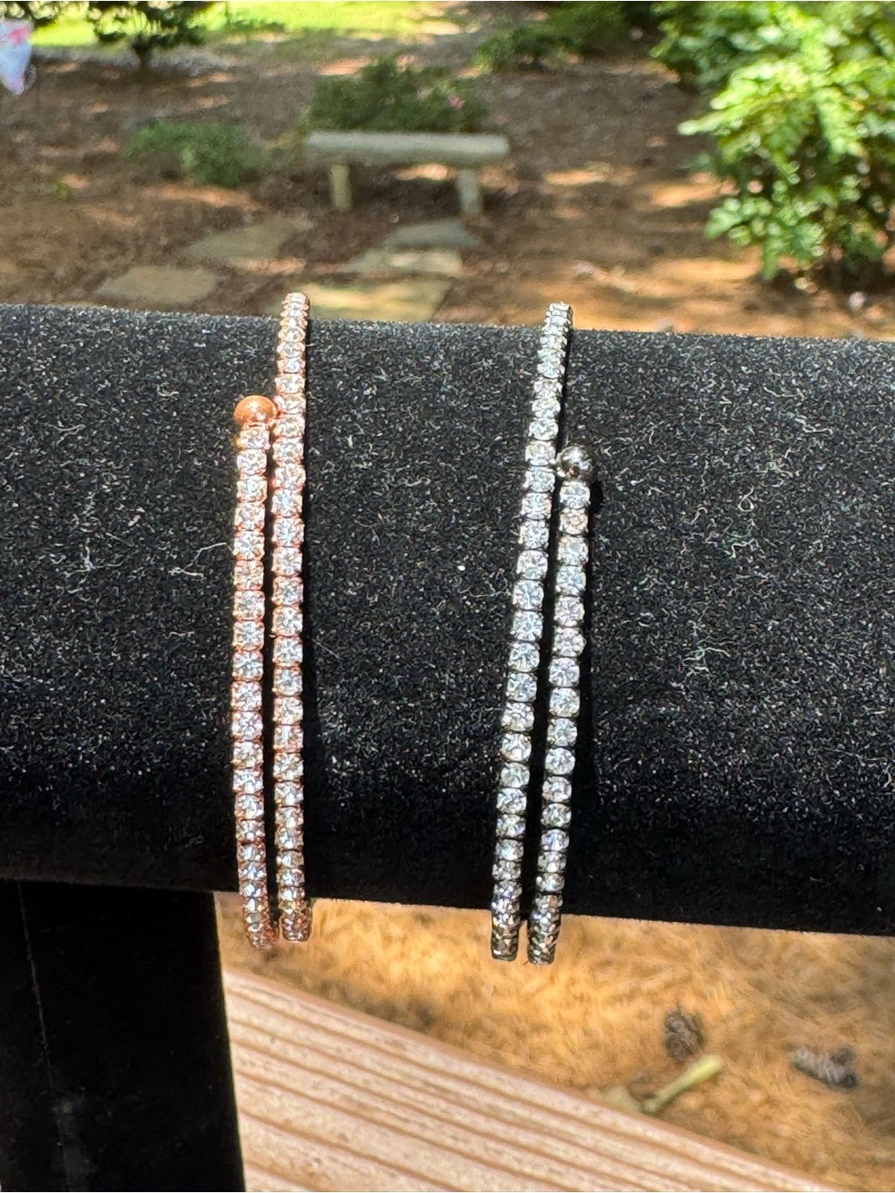 Sparkling Bracelet Set in Rose Gold and Silver - Women Jewelry